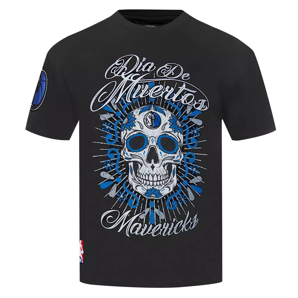Pro Standard Dallas Mavericks Eternal Skull Drop Shadow Tee-Black